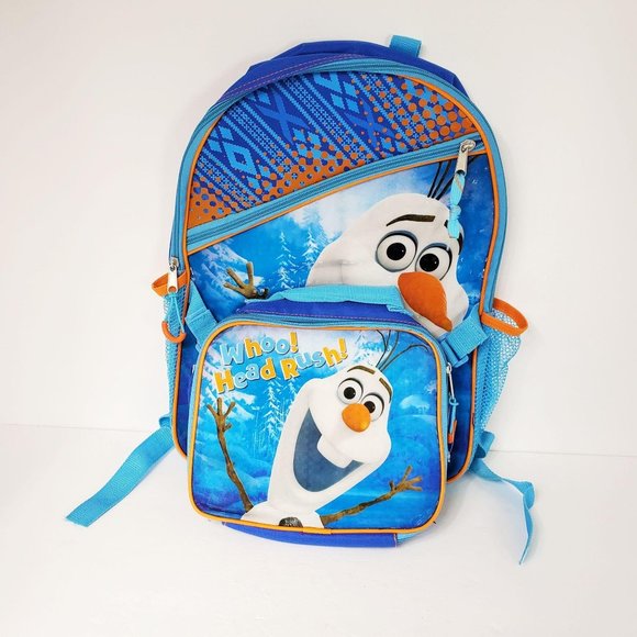 Frozen Other - Frozen Olaf Blue School Bag Backpack with Lunchbox